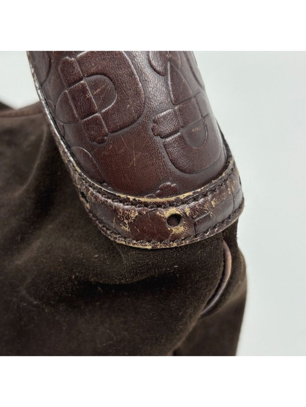 Gucci Horsebit Shoulder Bag Suede Brown - Picture 5 of 8